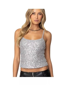 Женский топ Celene с пайетками, серебряный Edikted