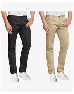 Мужские 5-карманные ультра-эластичные облегающие брюки-чиносы, упаковка из 2 шт, мультиколор Galaxy by harvic