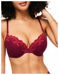 Женский бюстгальтер Audrina Push Up Plunge с эффектом пуш-ап, красный Adore me