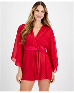 Женский шифоновый халат в горошек, красный I.n.c. international concepts