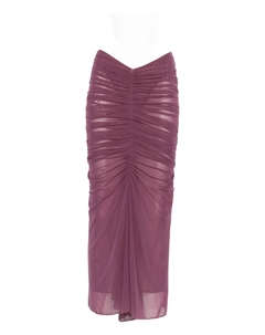 Юбка макси из сетчатой ткани с оборками от, фиолетовый Mugler