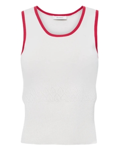 Топ с контрастной отделкой, белый Jw anderson