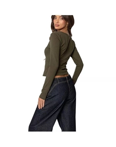 Женский топ Leah Henley, зеленый Edikted