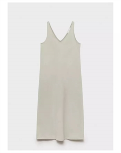 Женское платье из хлопка с мягкой отделкой, зеленый Mango