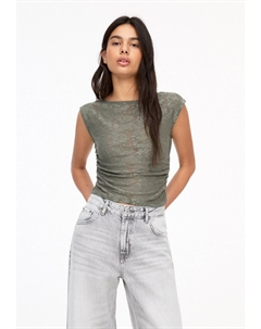 Топ Blouse, хаки Pull & bear