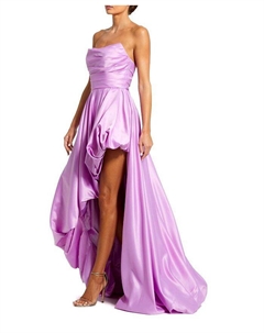 Бесплечее платье с драпировкой, фиолетовый Mac duggal