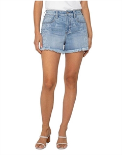 Короткие шорты Christine с высокой посадкой и рваным краем, синий Liverpool los angeles