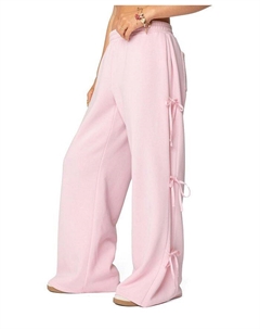 Кларетта Бэгги Риббон Спортпижамные Штаны, розовый Edikted