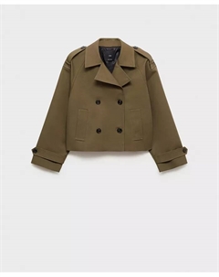 Женский двубортный жакет, коричневый/бежевый Mango