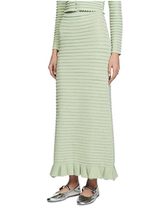 Макси-юбка из трикотажа с пайетками, зеленый Sandro