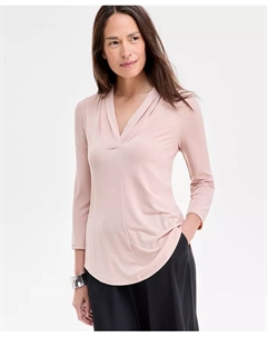 Повседневный топ, коричневый/бежевый Jm collection