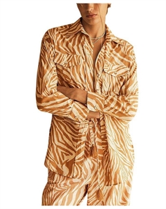 NOTAE Рубашка с длинным рукавом в стиле сафари, коричневый Aur oceà