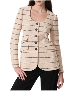 Розлин Полосатый Твидовый Блейзер, слоновая кость/кремовый Rag & bone