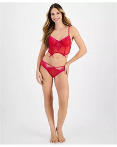 Женский бюстье с флокированным горохом, красный I.n.c. international concepts