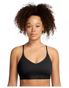 Женский спортивный бюстгальтер Indy Light-Support с мягкими вставками, черный Nike