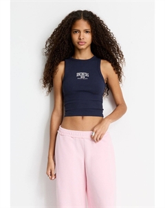 Топ EMBROIDERED ENCINITAS TANK, цвет Mottled Dark Blue Pull & bear