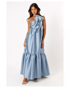 Женское платье макси Betina с бантом на лифе, синий Petal & pup