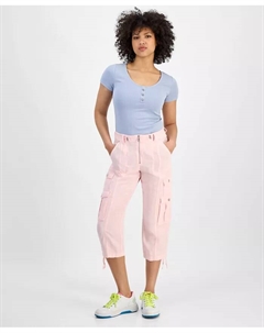 Женские высокие карго-брюки Kai с завязками по низу, розовый Guess