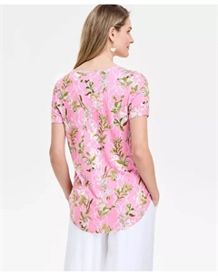 Футболка с коротким рукавом Petite Lush Garden Print, мультиколор Jm collection