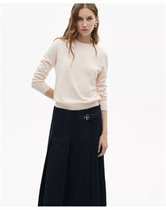 Женский вязаный свитер из смесового шелка, розовый Mango