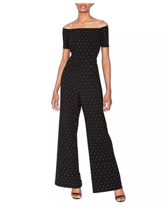 Женский комбинезон с кристаллами All Over Crystal, черный White tie by shani