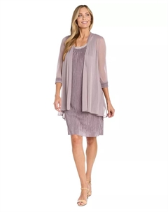 Женское платье-пиджак с декорированным воротником, фиолетовый R&m richards