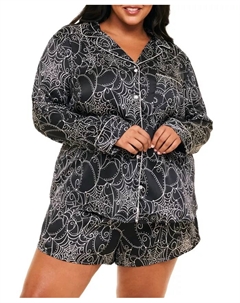 Пижамный комплект Sammi больших размеров, черный Adore me