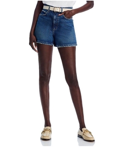 Джинсовые шорты с высокой посадкой Dani в потертом стиле Aniyah, синий Paige