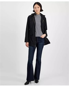 Женская ветровка-анорак с капюшоном и водоотталкивающей пропиткой, черный Michael kors