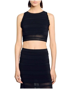 Безрукавный джемпер, черный Sandro