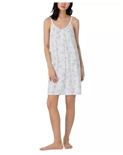 Женская короткая ночная сорочка с V-образным вырезом и двойными бретелями, красный Lauren ralph lauren