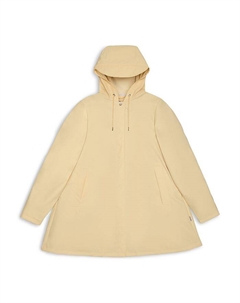 Капюшонное дождевик-пальто А-силуэта, желтый Rains