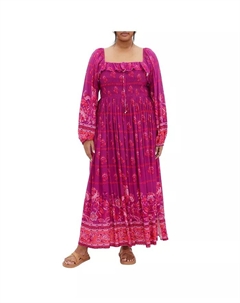 Платье макси Estelle больших размеров, розовый City chic