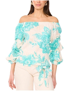 Топ с открытыми плечами, мультиколор Vince camuto