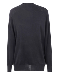 Шерстяной свитер с рукавами реглан, черный Aspesi