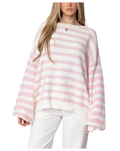 Эрин Оверсайз Свитер, розовый Edikted