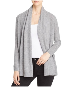 Кардиган с запахом - эксклюзив, серый C by bloomingdale's cashmere