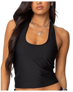 Киана топ-бюстье с рубчиком, черный Edikted