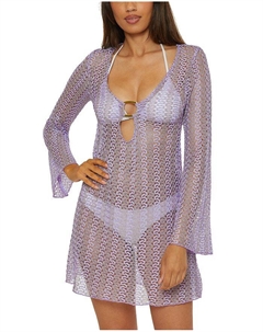 Кружевной туник-саронг для пляжа, фиолетовый Becca by rebecca virtue