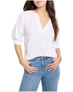 Мятная вязаная кофта Cafe Top, белый Nic+zoe