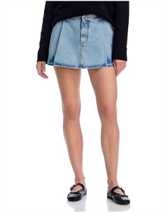 Складчатая мини-юбка, синий Frame