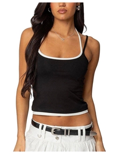 Ройя Многослойный Топ-Халтер, черный Edikted