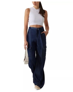 Женский укороченный топ Alexia с декором из страз, белый Guess