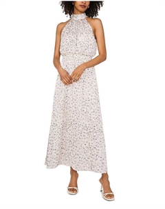 Макси-платье с запахом на шее, белый Vince camuto