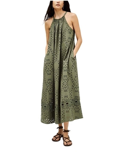 Платье Bonie с ажурными вставками, зеленый Ba&sh