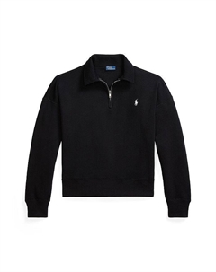 Облегченная флисовая кофта на молнии до середины груди, черный Ralph lauren