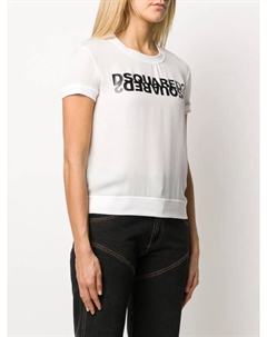 Топ с логотипом, белый Dsquared2