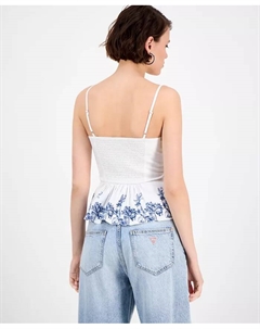 Женский топ Blanche с пеплумом, белый Guess