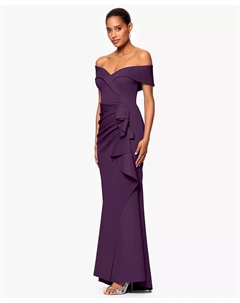 Платье Scuba Off-The-Shoulder с открытыми плечами, фиолетовый Xscape