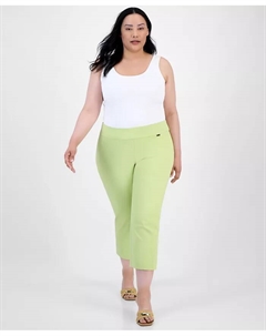 Капри с завышенной талией на резинке больших размеров, зеленый I.n.c. international concepts
